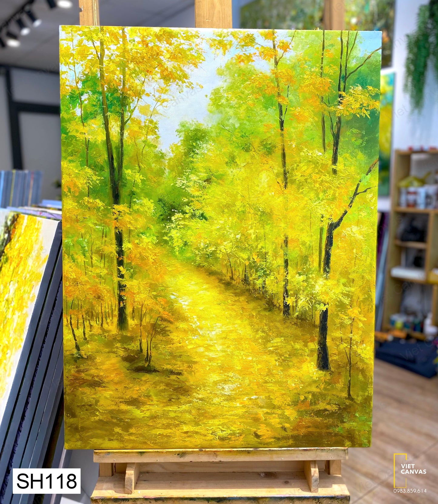 Tranh Sơn Dầu Lối Vàng - SH118