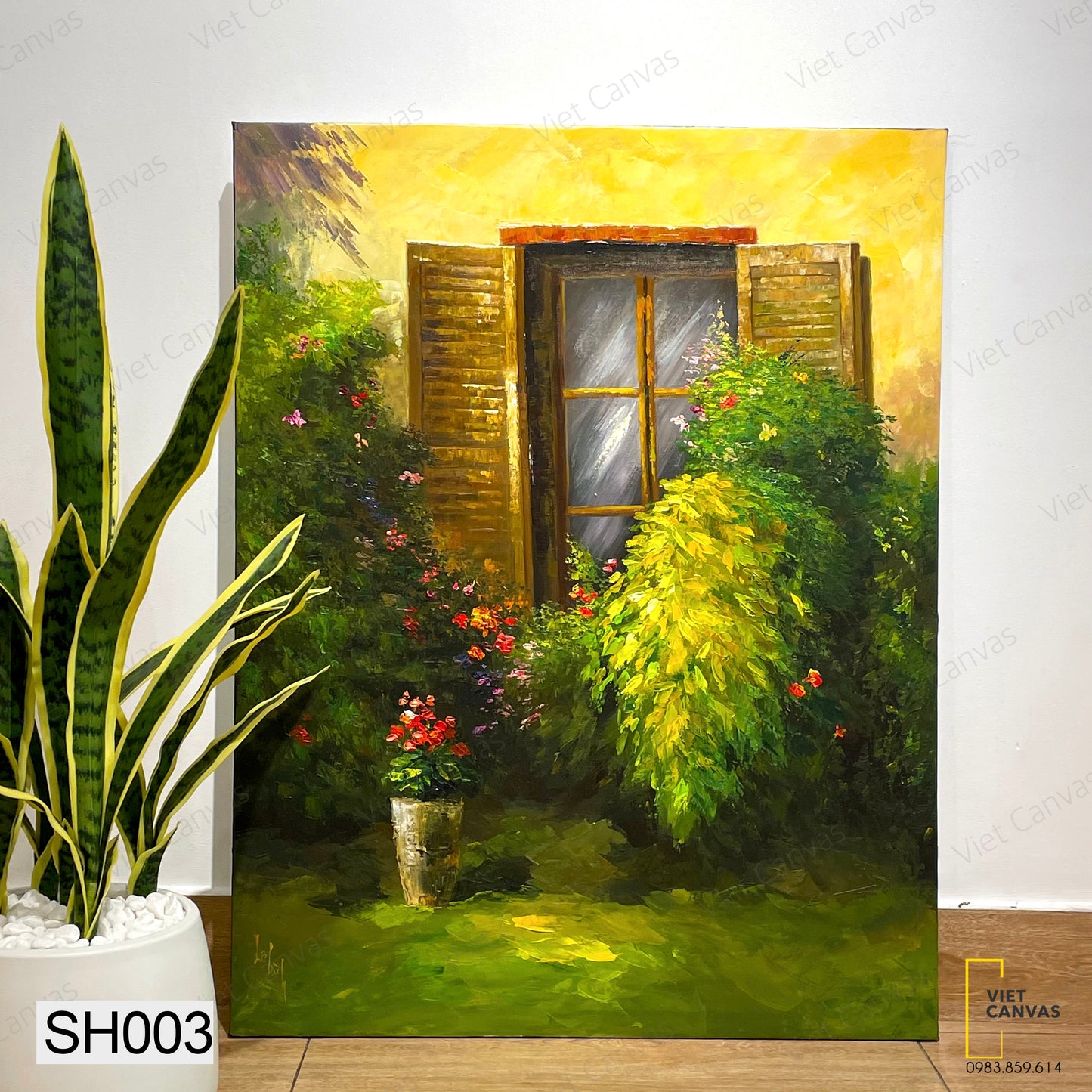 Tranh Sơn Dầu Khung Cửa Sổ - SH003