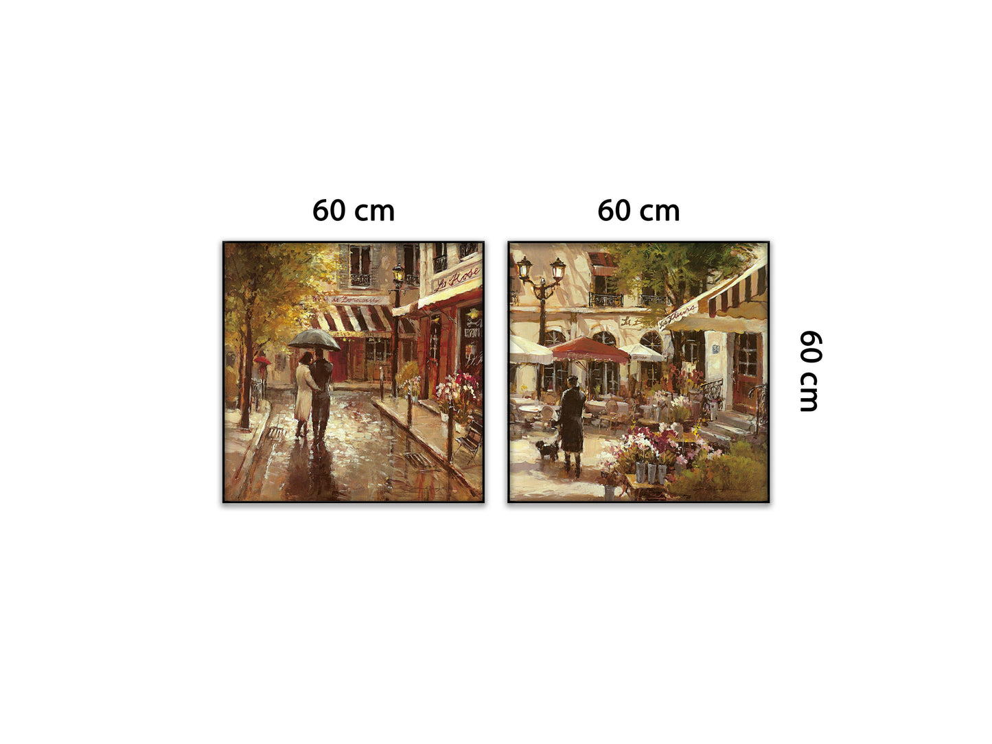 Bộ 2 Tranh Góc Phố Xa Hoa - HD971