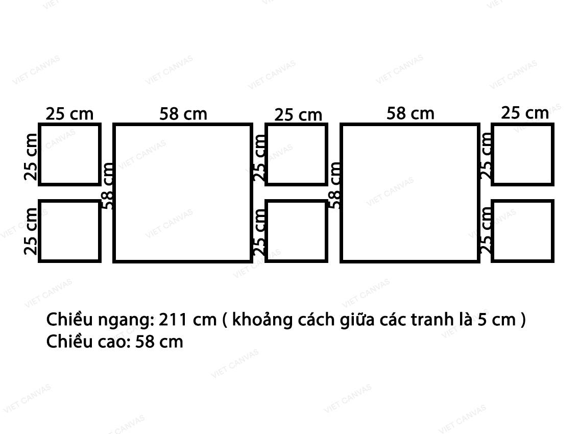 Bộ 8 Tranh Cánh Đồng Hoa Lavender Toả Hương Sắc - VZ001.1