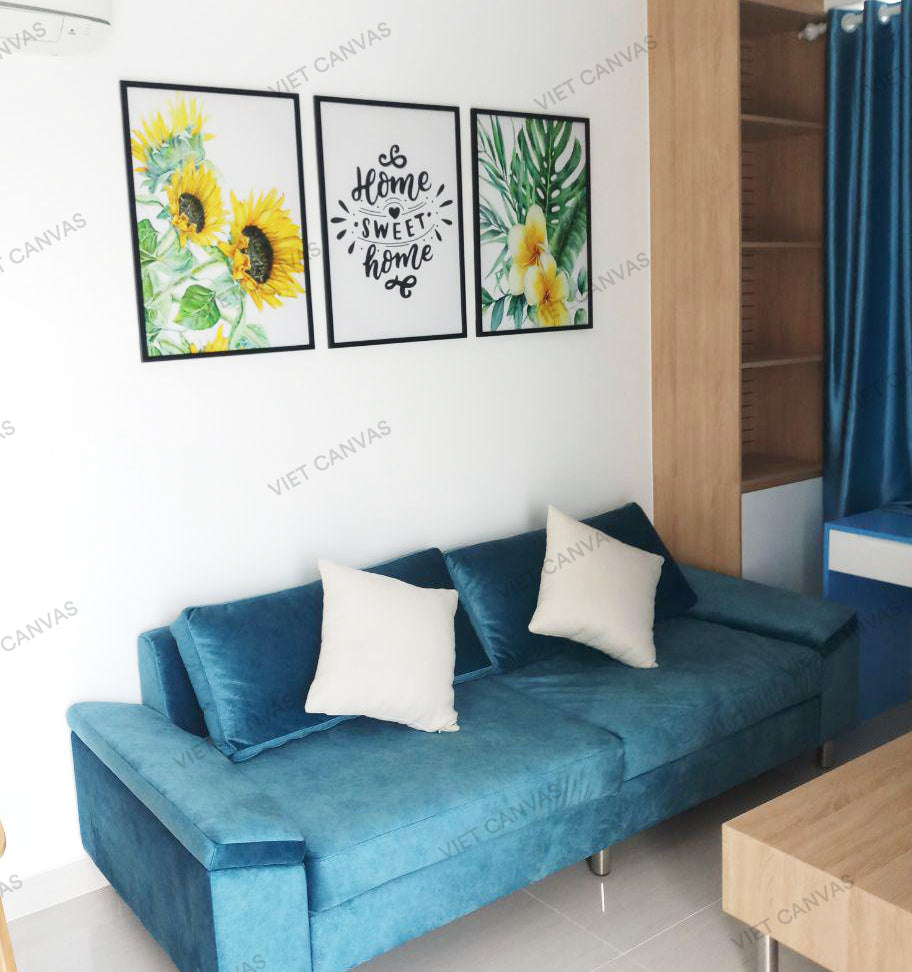 Bộ 3 Tranh Quotes, Hoa Hướng Dương Và Hoa Sứ - NT069