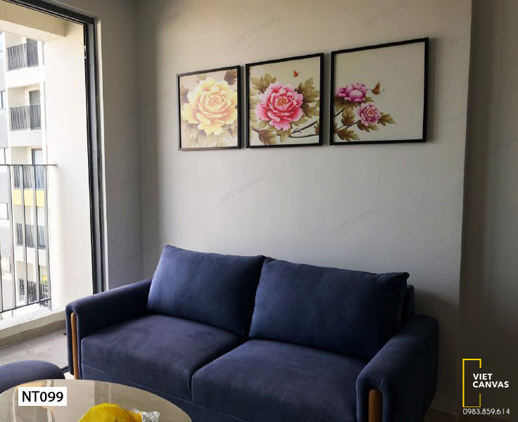 Bộ 3 Tranh Hoa Nở Rực Rỡ - NT099