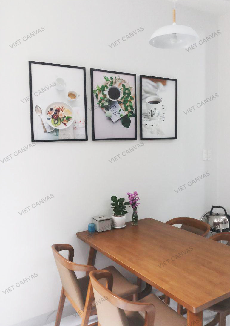 Bộ 3 Tranh Bữa Sáng Hoàn Hảo Và Tách Trà - NT138