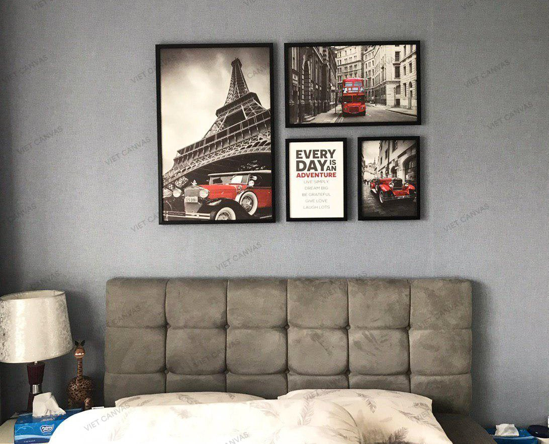 Bộ 4 Tranh Góc Phố Paris - NT381