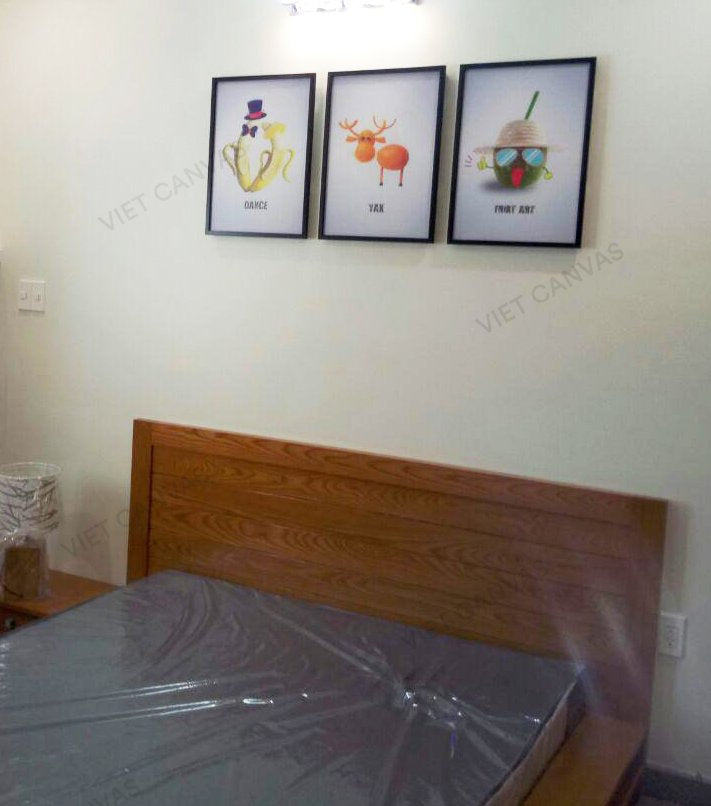 Bộ 3 Tranh Trái Cây Dễ Thương - NT469