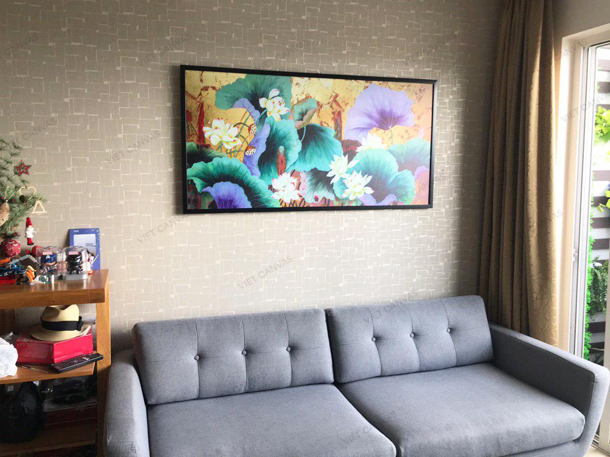 Tranh Hồ Sen Đa Sắc Màu - NT734