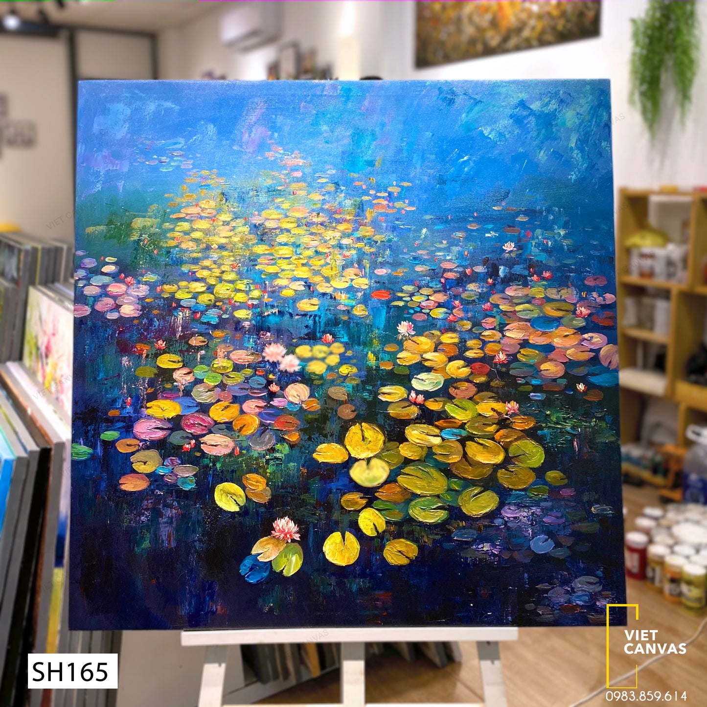 Tranh Sơn Dầu Đầm Sen - SH165