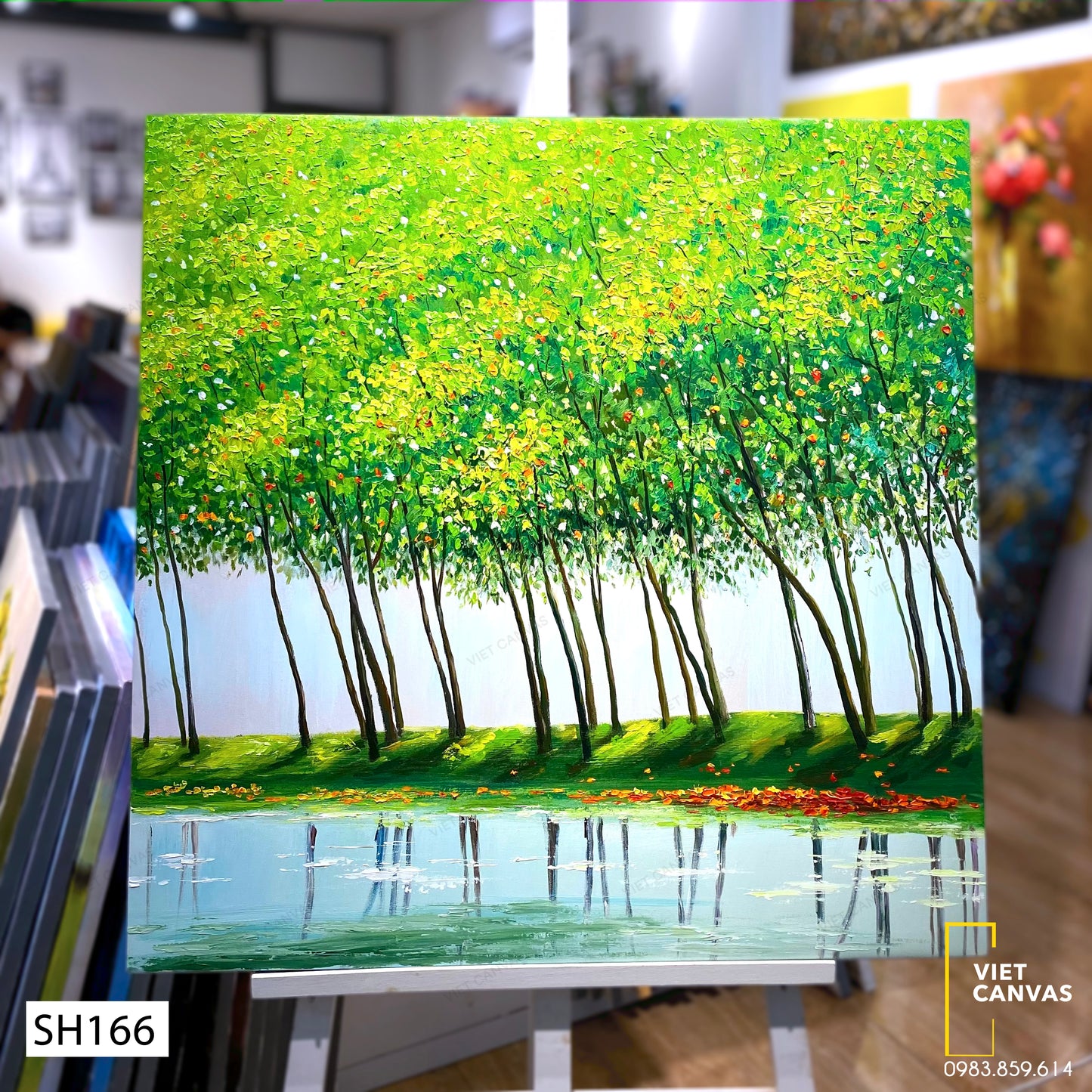 Tranh Sơn Dầu Rừng Cây Xanh - SH166