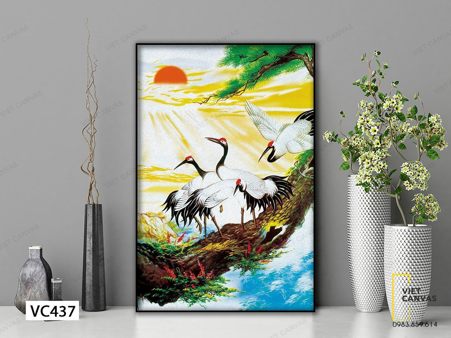 Tranh Bầy Hạc Đón Bình Minh - VC437