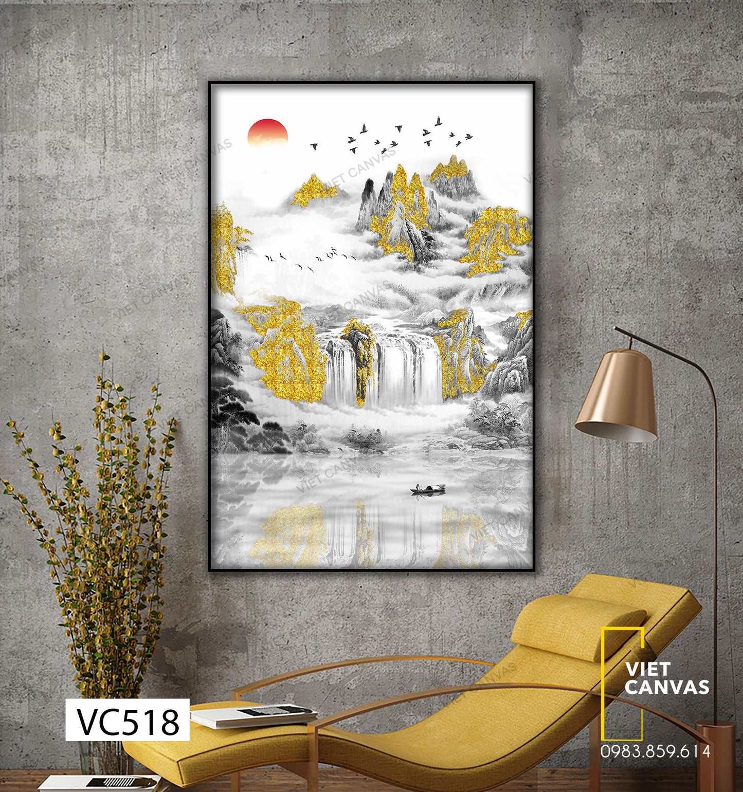 Tranh Thác Nước Nổi Bật Giữa Thiên Nhiên - VC518