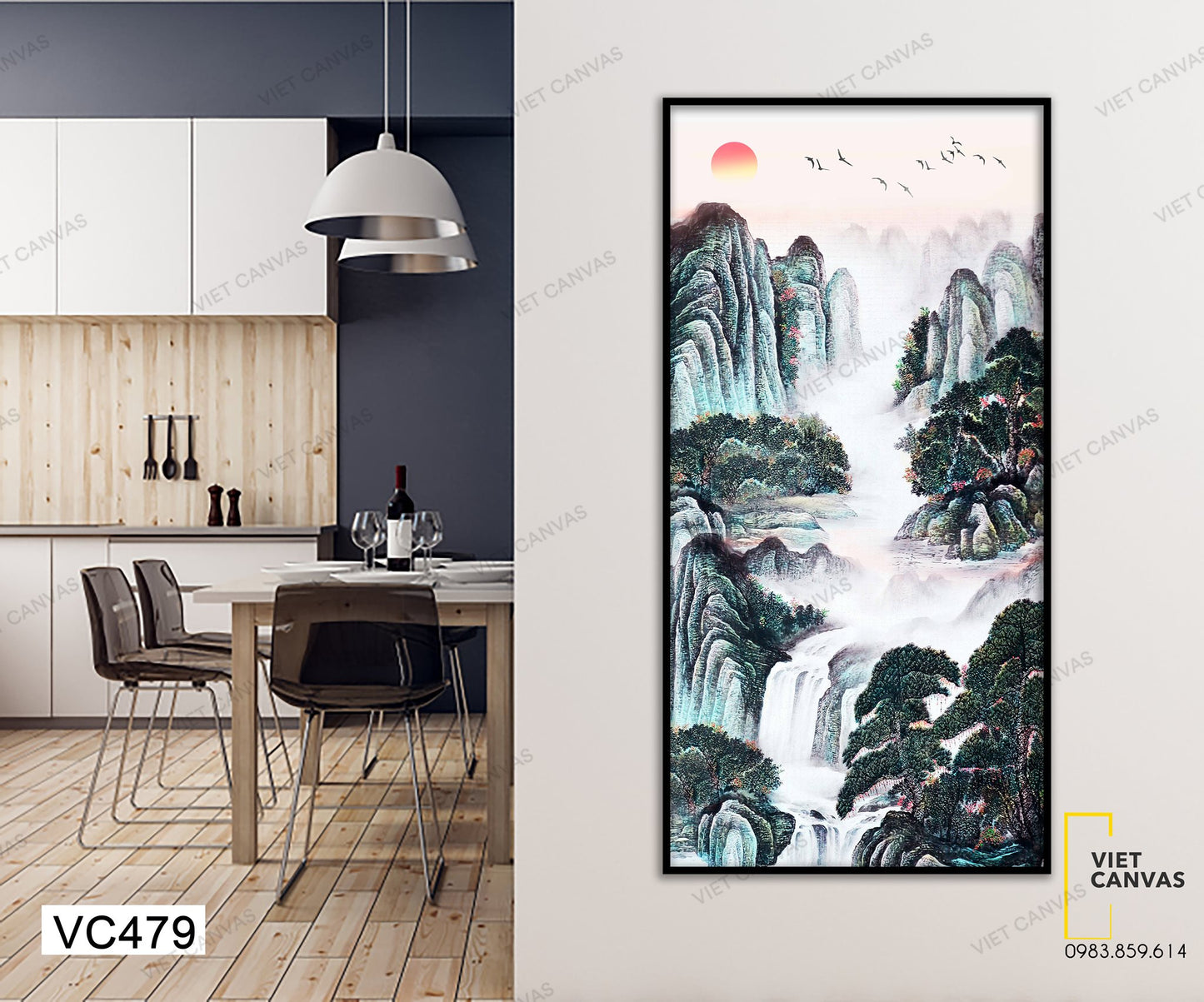 Tranh Rừng Núi Và Thác Nước - VC479