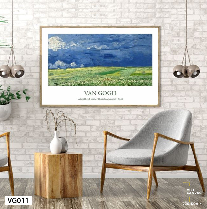 Tranh Wheatfield Under Thunderclouds, Van Gogh - VG011