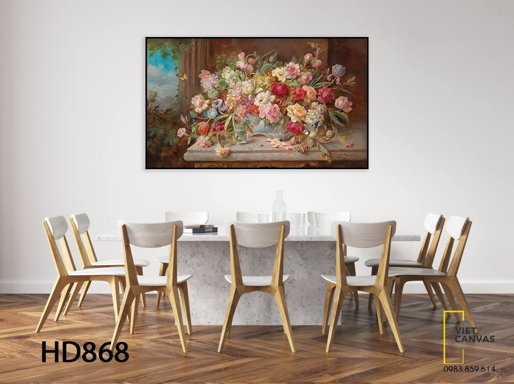 Tranh Bình Hoa Sắc Màu - HD868