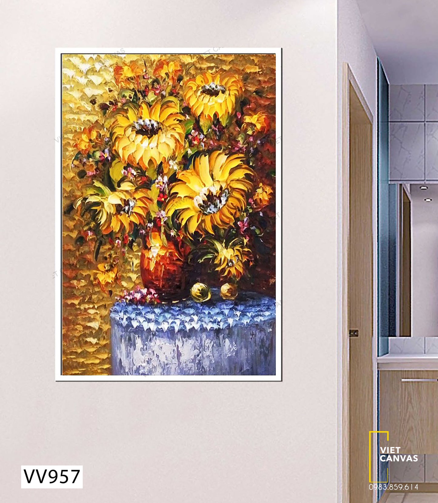 Tranh Chậu Hoa Hướng Dương - VV957