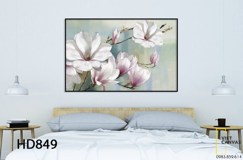 Tranh Hoa Trắng Tinh Khôi - HD849