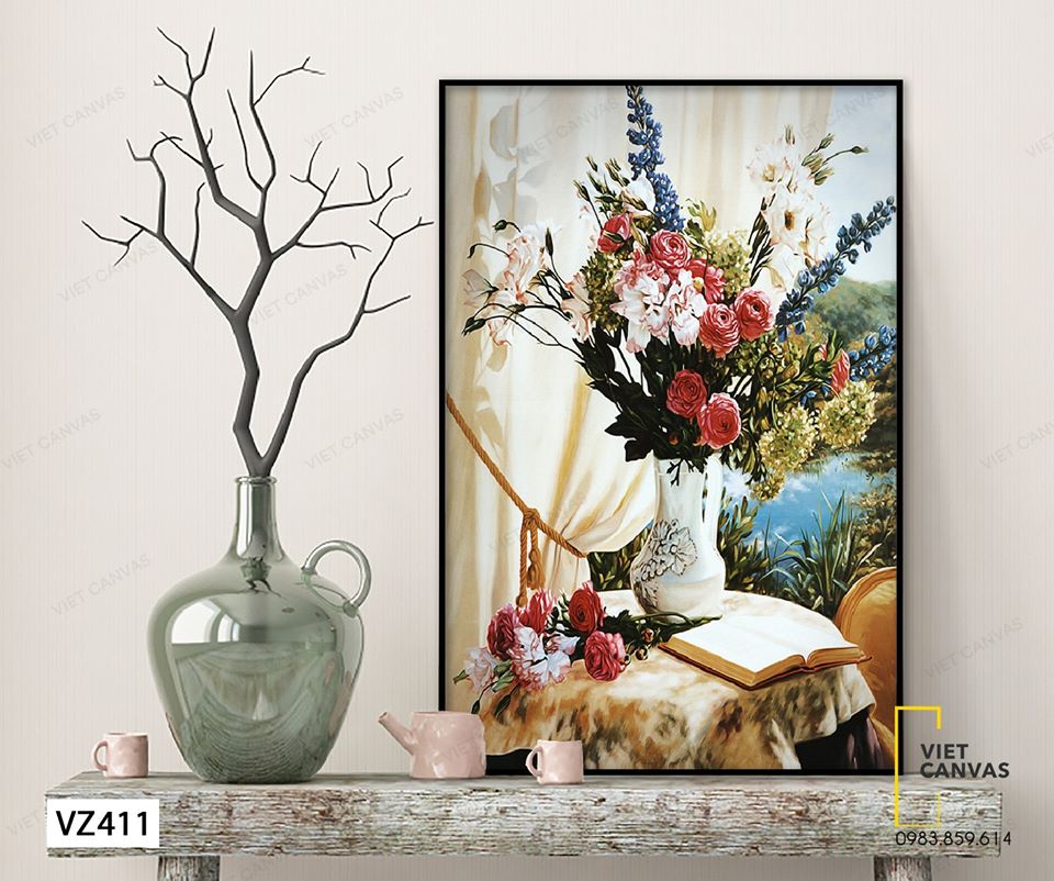 Tranh Lọ Hoa Sắc Màu - VZ411