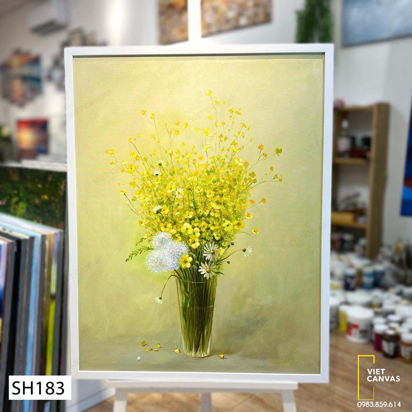 Tranh Sơn Dầu Tiểu Cúc - SH183