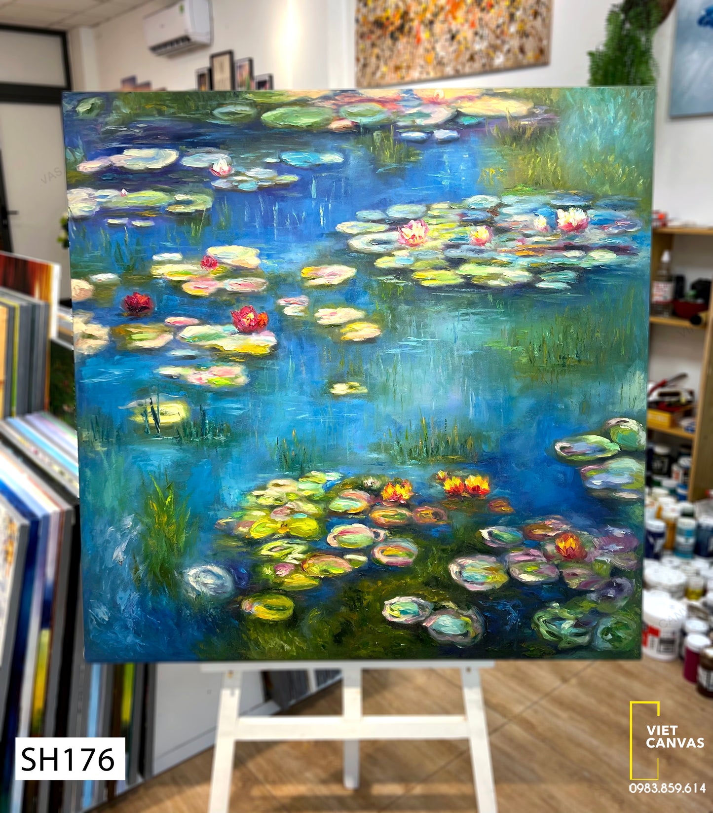 Tranh Sơn Dầu Đầm Sen - SH176