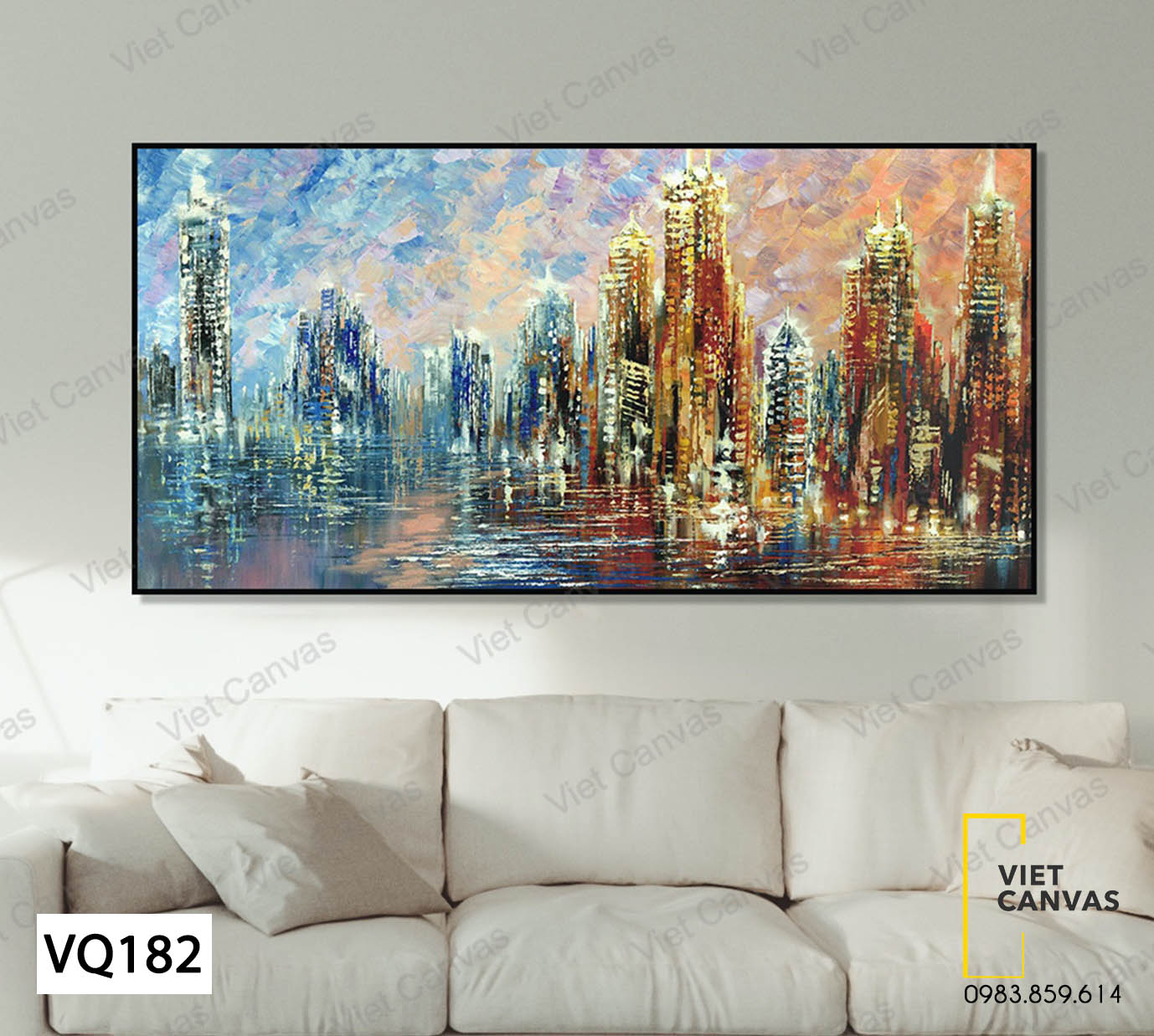 Tranh Thành Phố Và Dòng Sông - VQ182