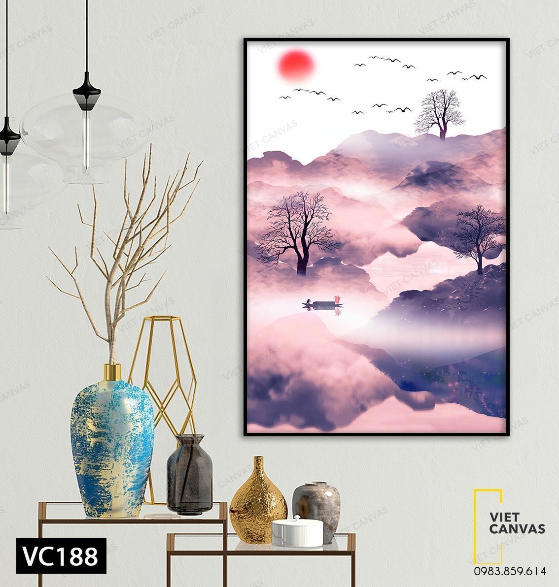 Tranh Chiều Hoàng Hôn Tím - VC188