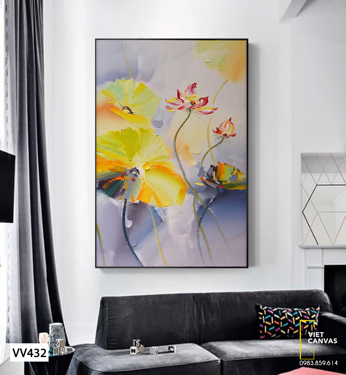 Tranh Vẻ Đẹp Của Đoá Sen - VV432