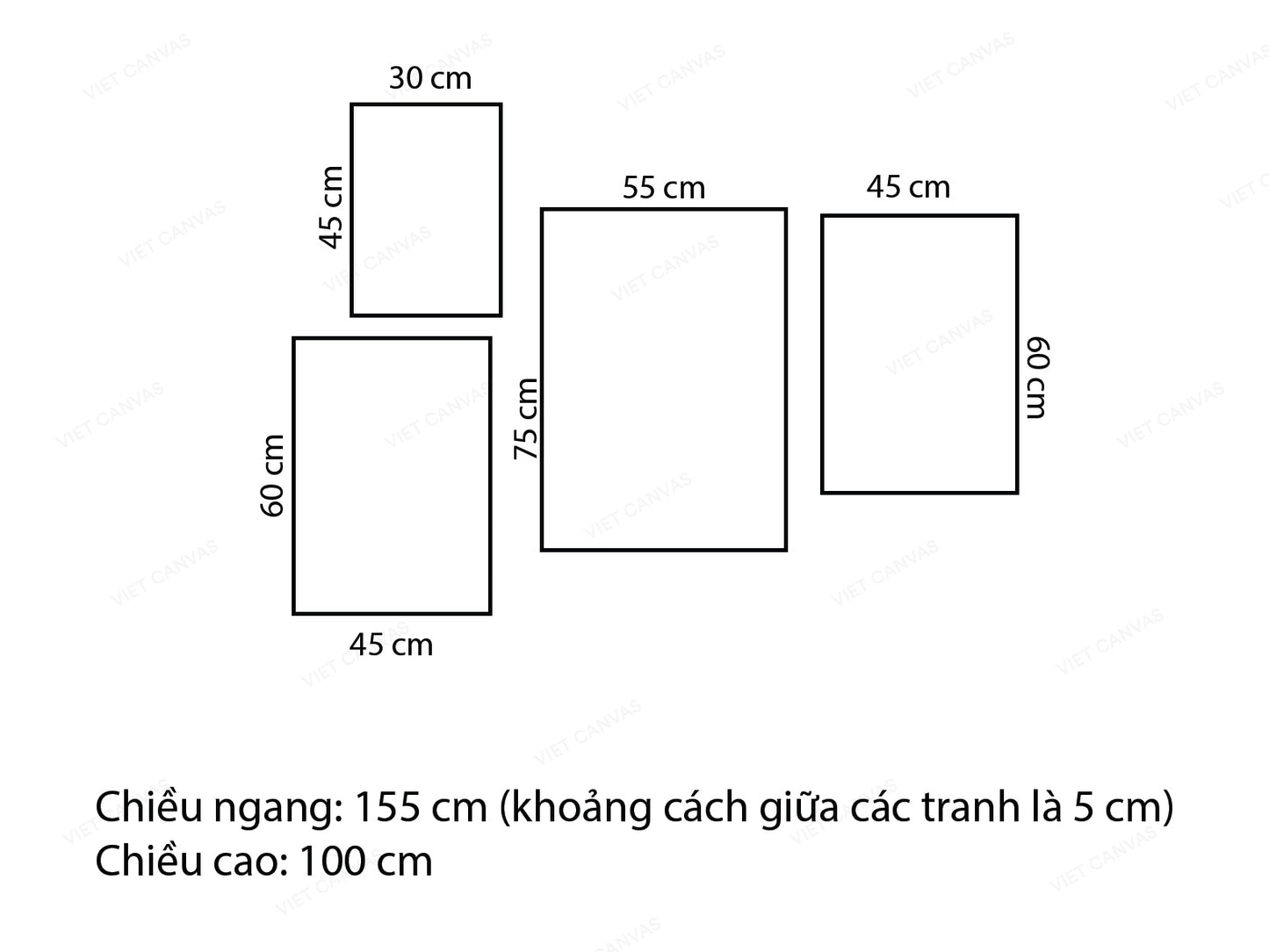 Bộ 4 Tranh Mặt Trời - VN106