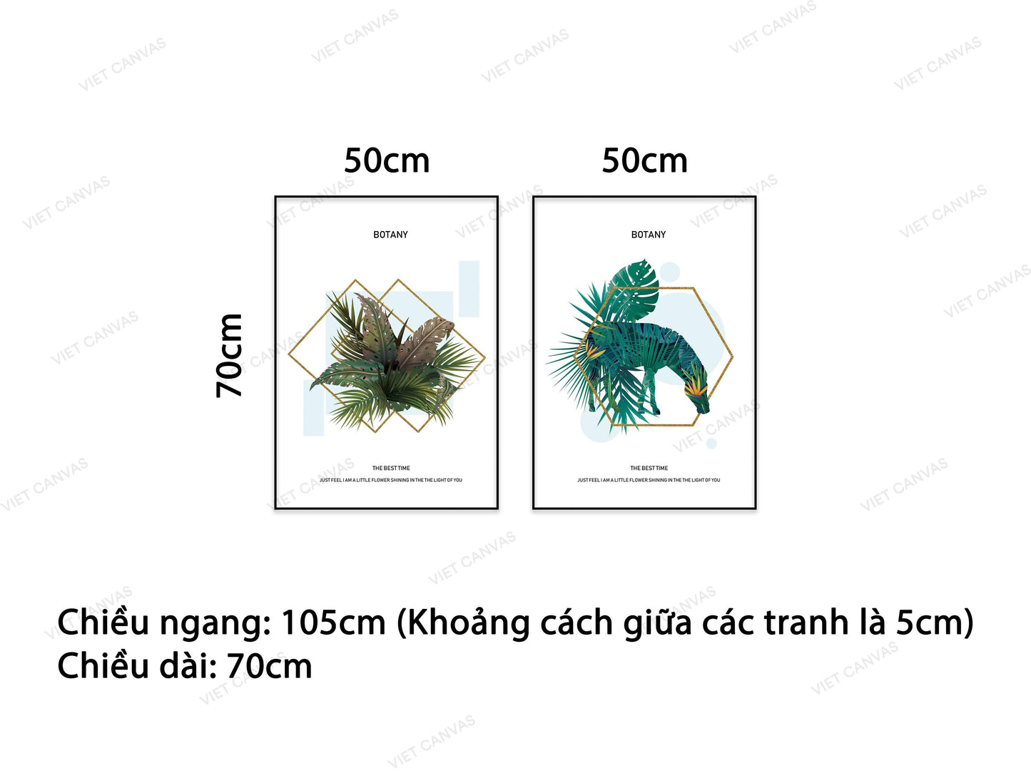 Bộ 2 Tranh Cây Và Ngựa - VB565