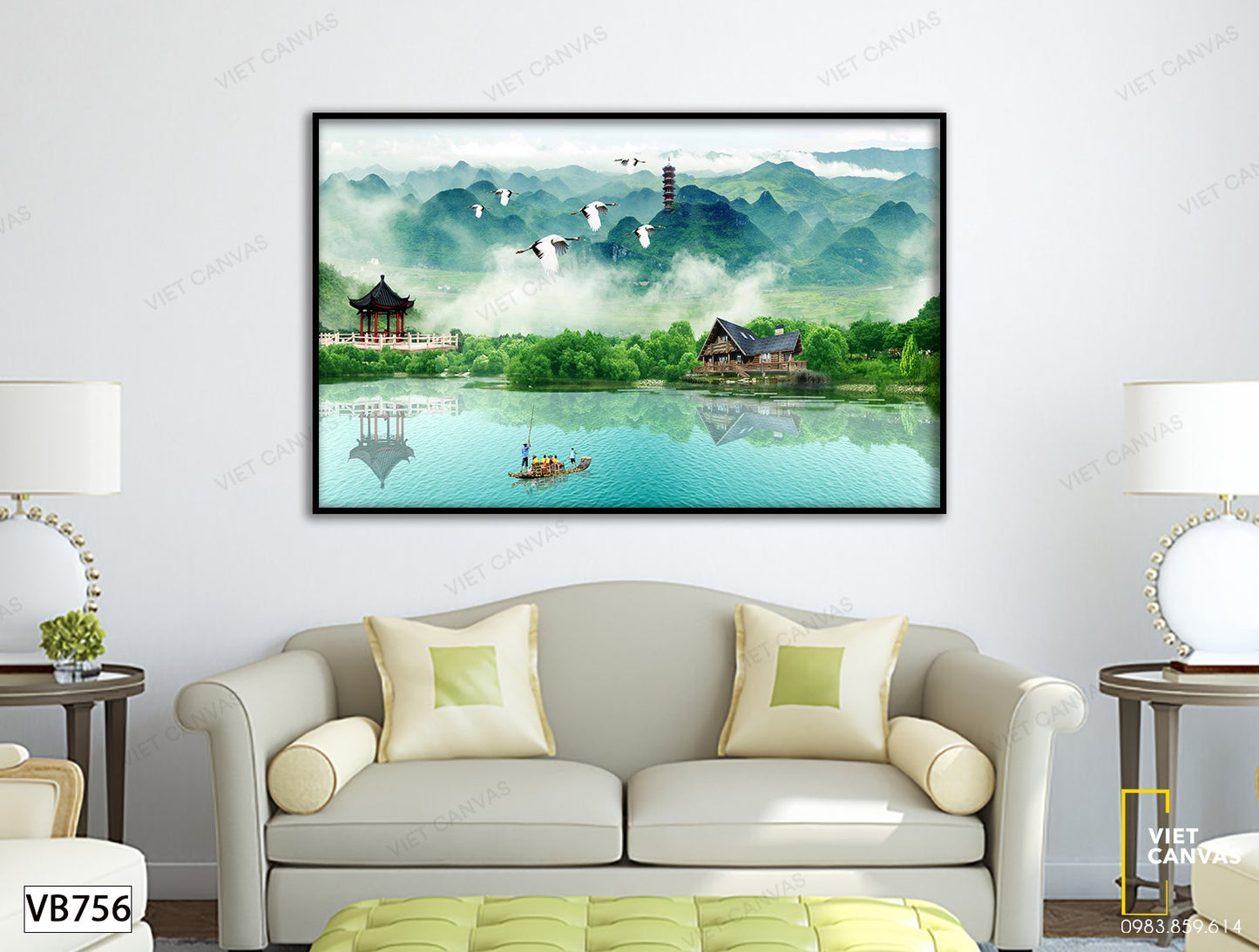Tranh Vẻ Đẹp Bình Yên Của Làng Quê - VB756