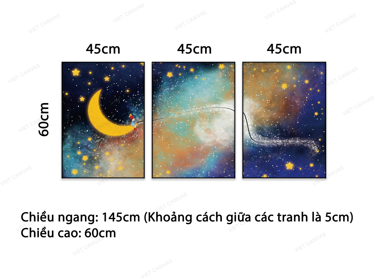 Bộ 3 Tranh Trò Chyện Cùng Ông Trăng - VB801