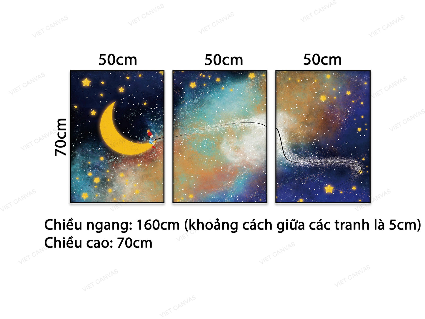 Bộ 3 Tranh Trò Chyện Cùng Ông Trăng - VB801
