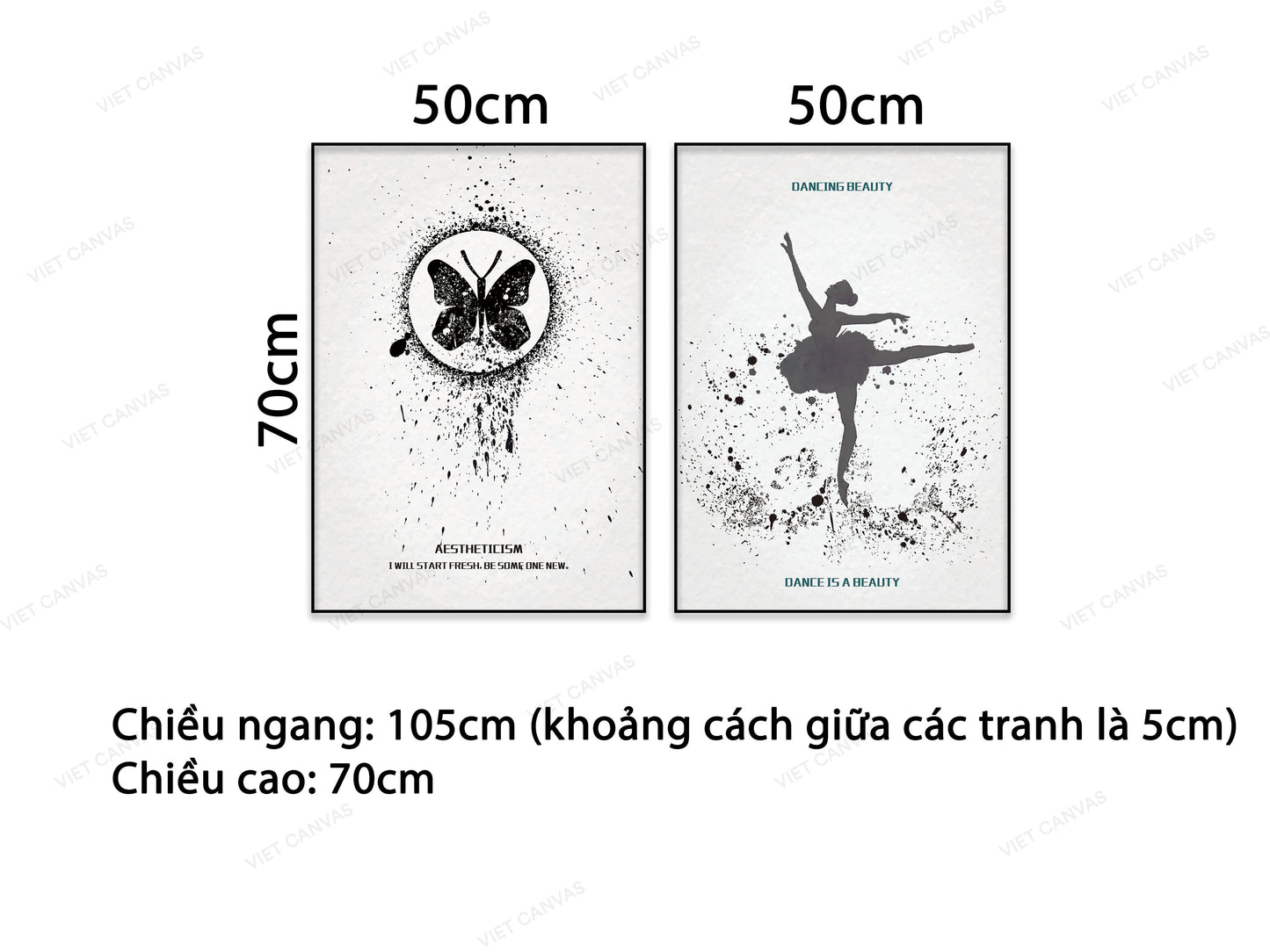 Bộ 2 Tranh Vũ Điệu Tiên Bướm - VB807