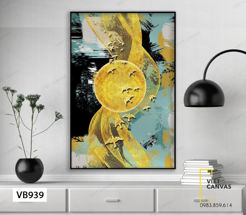 Tranh Chim Bay Dưới Ánh Trăng - VB939