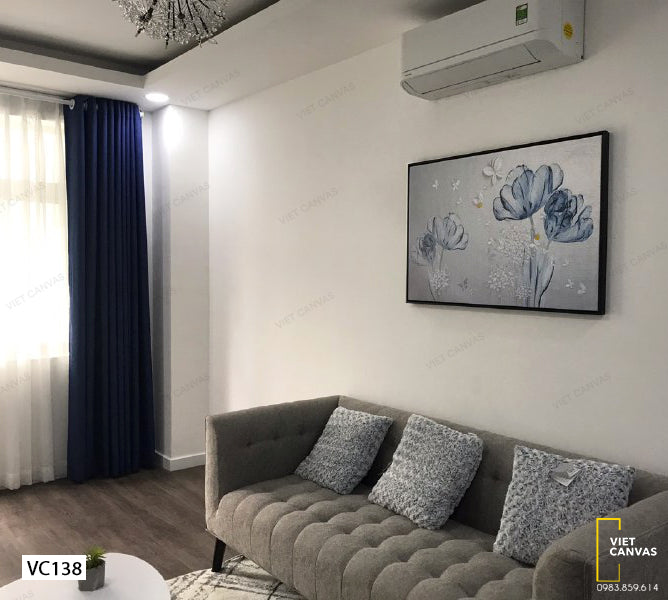 Tranh Hoa Và Bướm Trắng - VC138