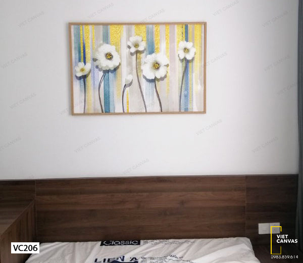 Tranh Hoa Cúc Trắng Khoe Sắc - VC206