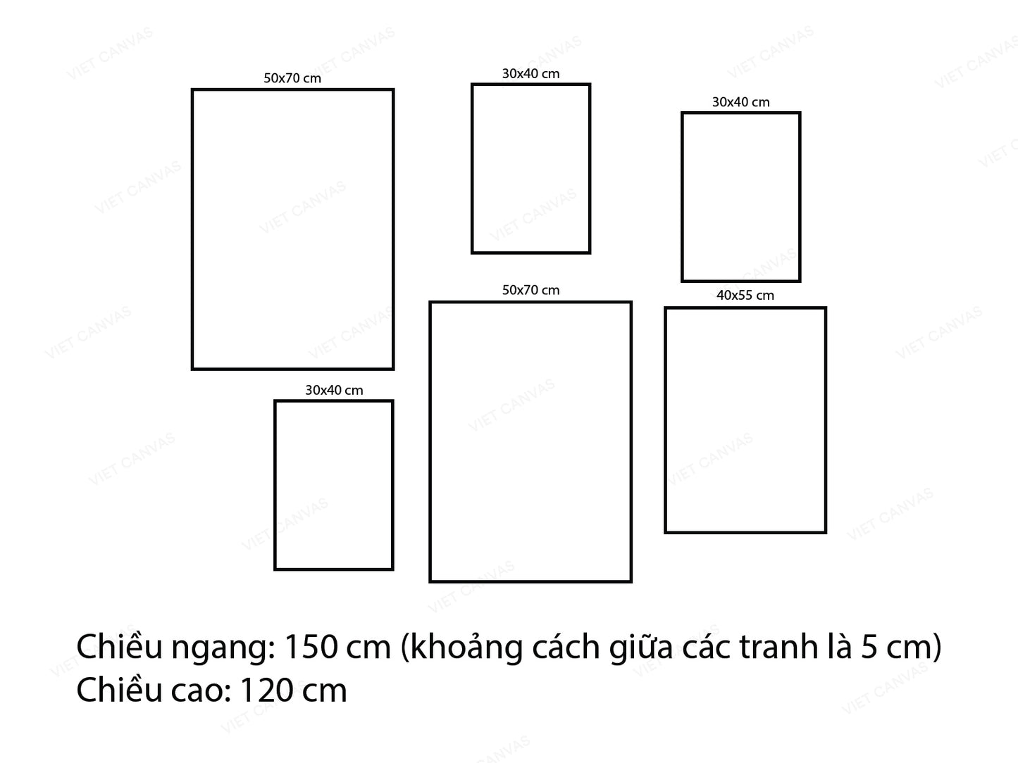 Bộ 6 Tranh Tối Giản - VN105