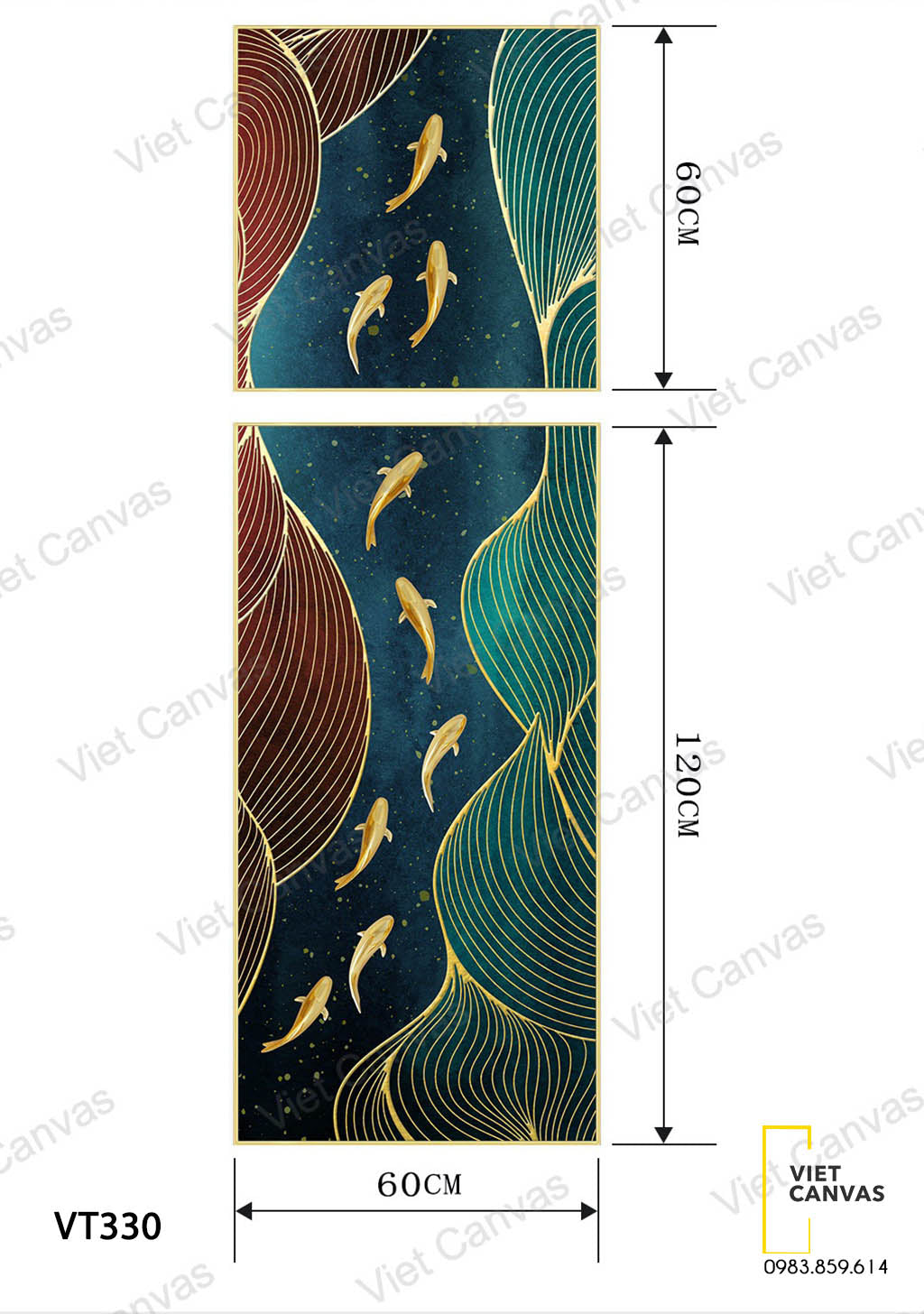 Bộ 2 Tranh Cửu Ngư - VT330