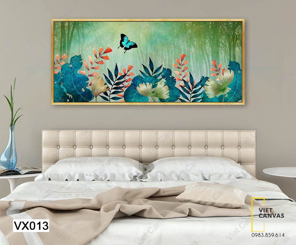 Tranh Bướm Bay Trong Rừng Cây - VX013