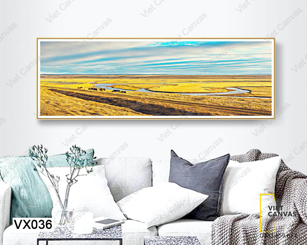 Tranh Cánh Đồng Quê Hương - VX036