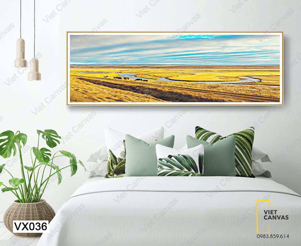 Tranh Cánh Đồng Quê Hương - VX036