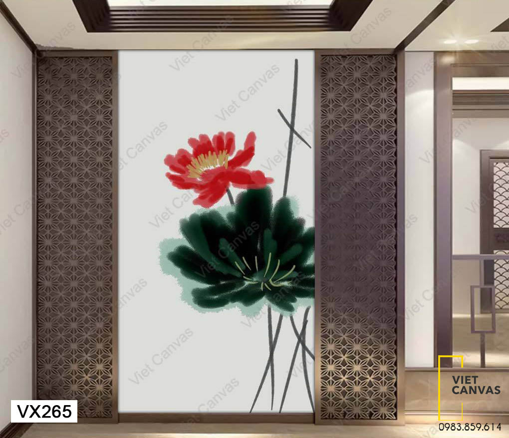 Tranh Hoa Sen Nhẹ Nhàng - VX265