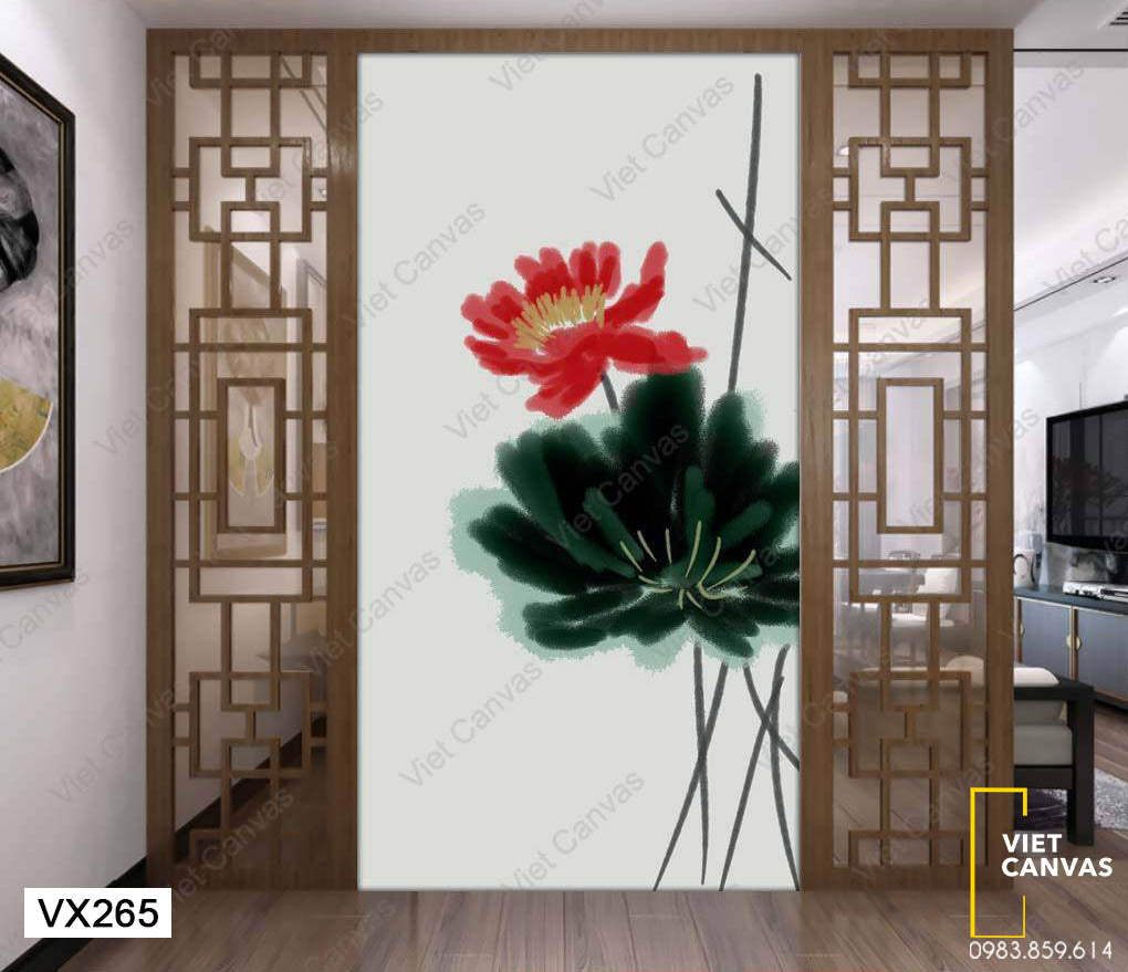 Tranh Hoa Sen Nhẹ Nhàng - VX265