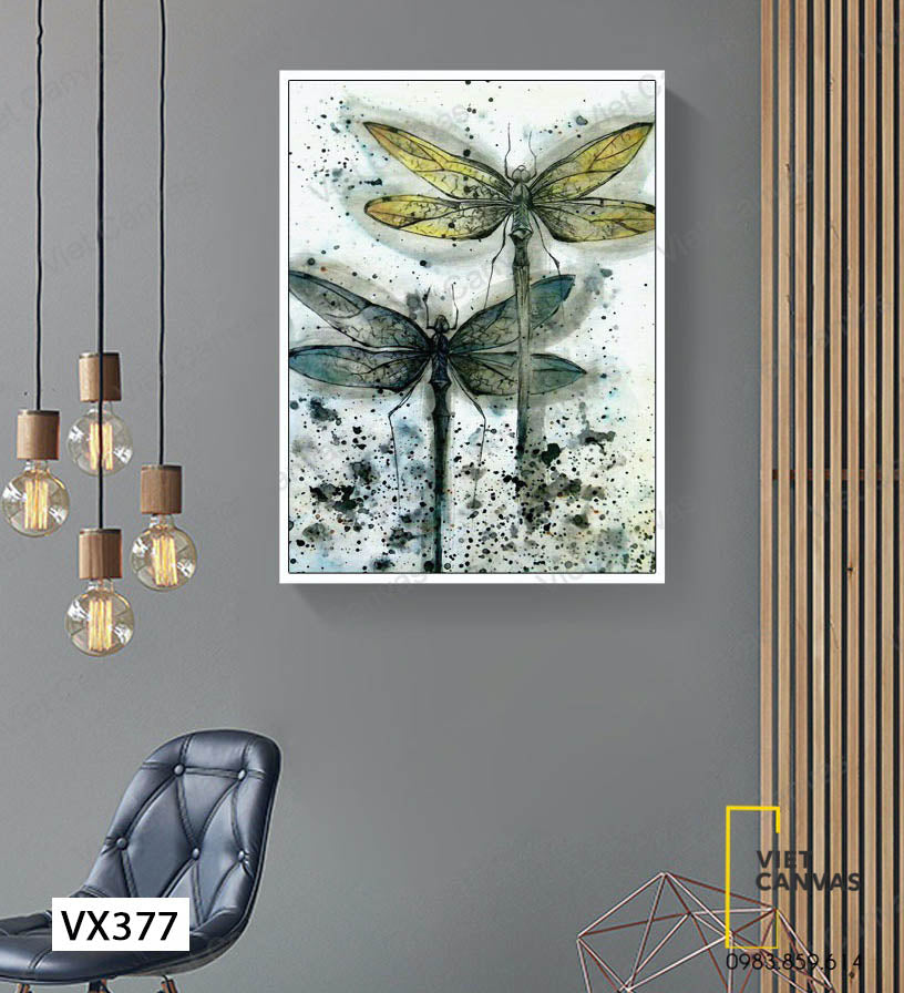 Tranh Hai Chú Chuồn Chuồn - VX377