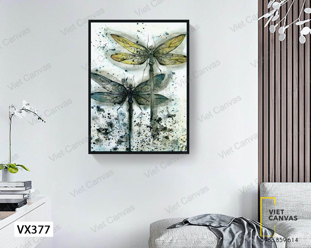Tranh Hai Chú Chuồn Chuồn - VX377