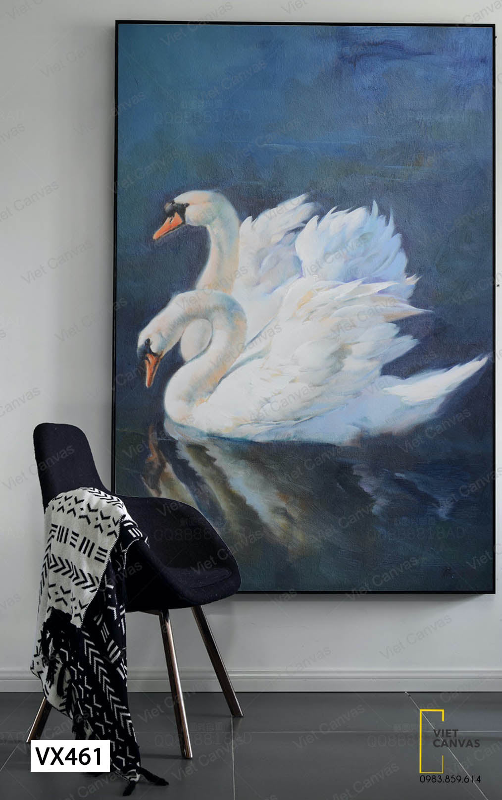 Tranh Đôi Thiên Nga Xứng Đôi - VX461