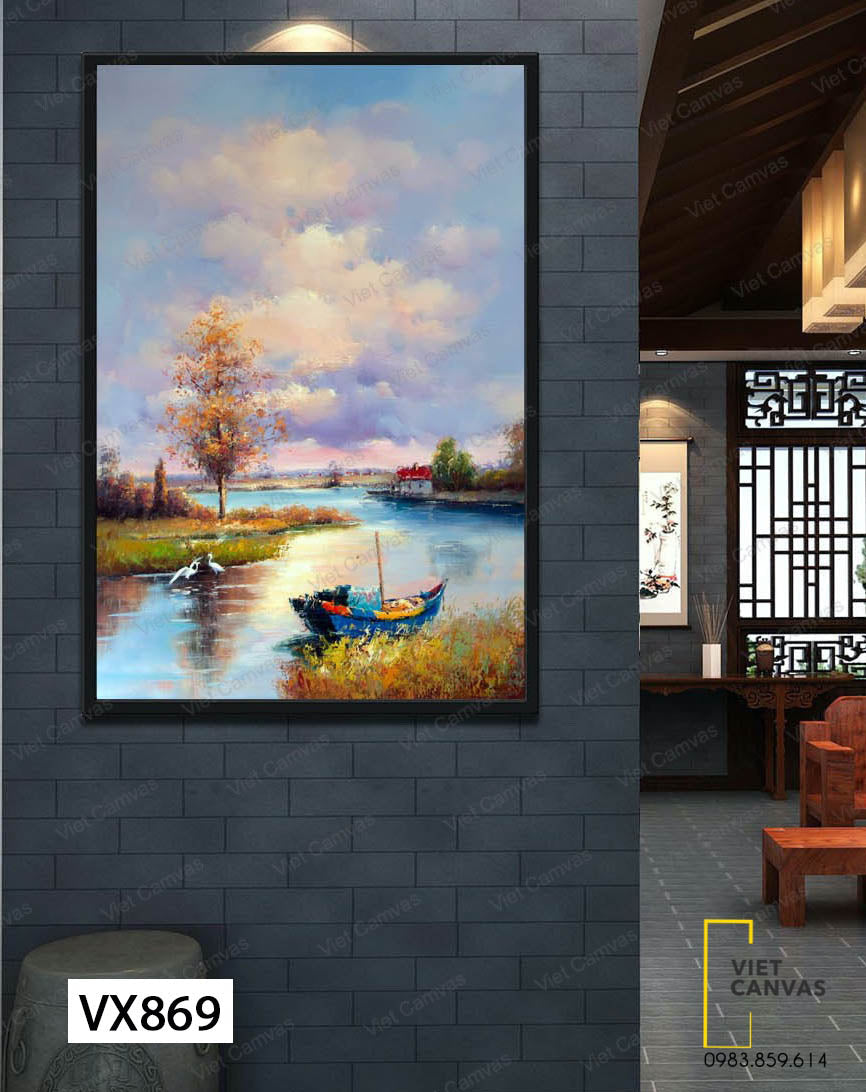 Tranh Chiếc Thuyền Trên Sông - VX869