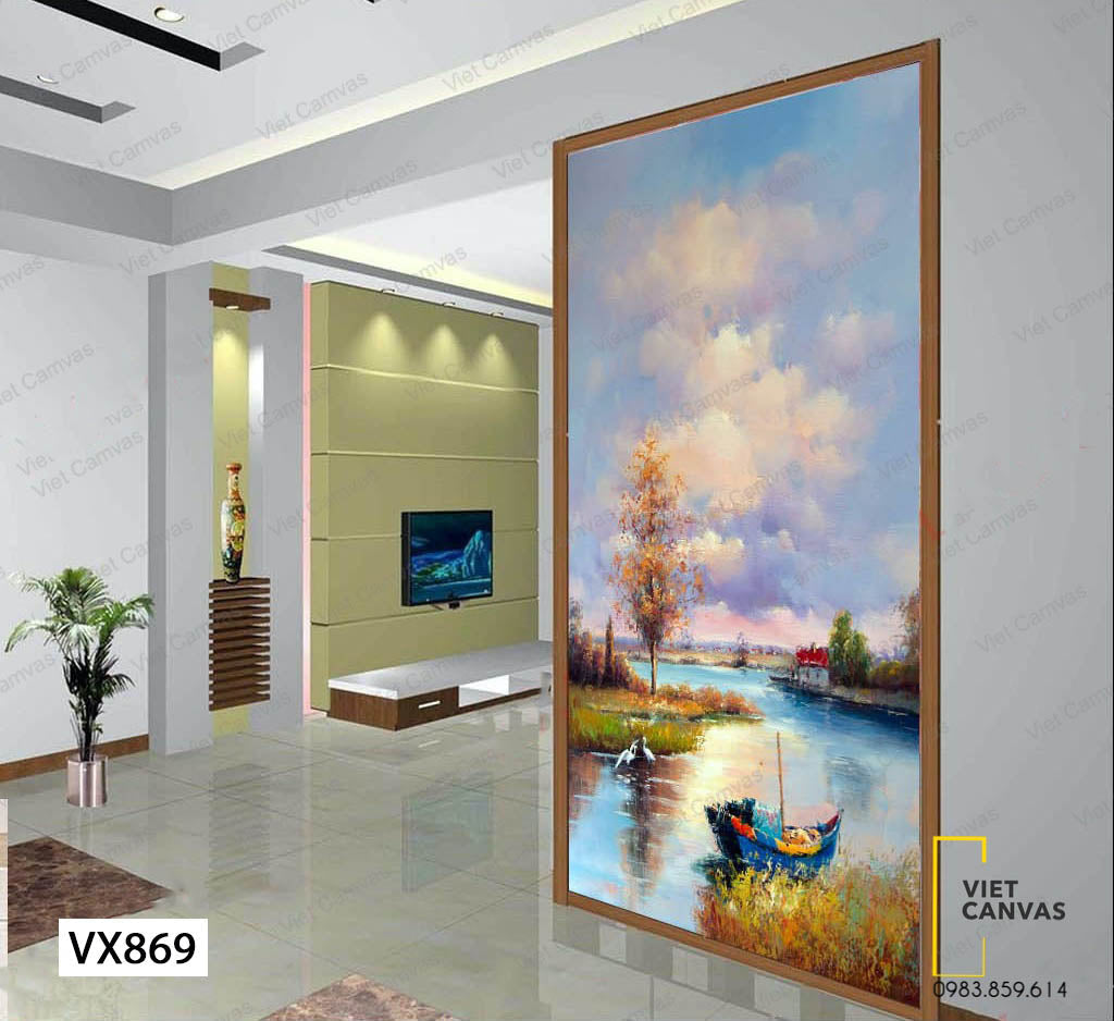Tranh Chiếc Thuyền Trên Sông - VX869