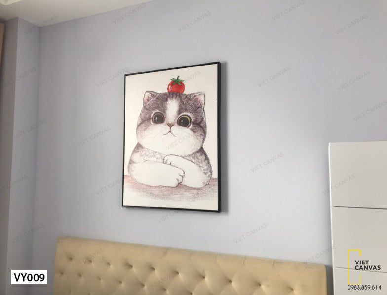 Tranh Chú Mèo Dễ Thương - VY009