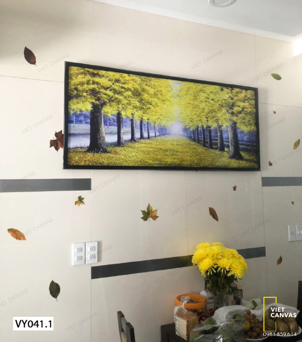 Tranh Con Đường Rợp Lá Vàng - VY041.1