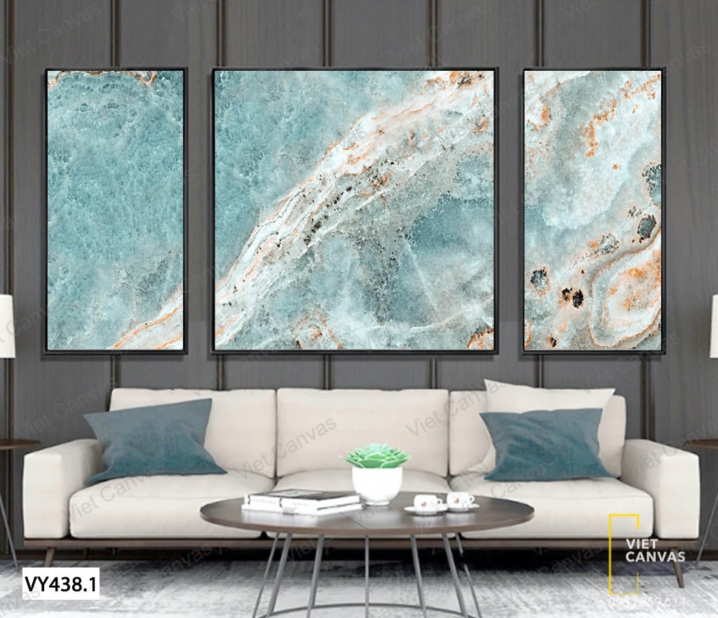Bộ 3 Tranh Sóng Xô Bờ - VY438.1