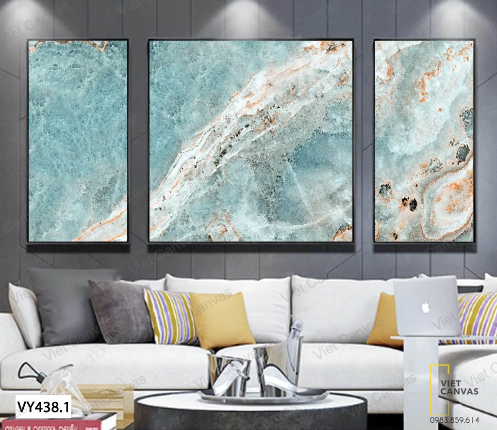 Bộ 3 Tranh Sóng Xô Bờ - VY438.1